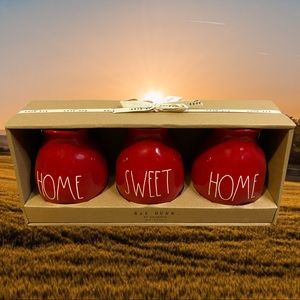 New Rae Dunn HOME SWEET HOME vase set